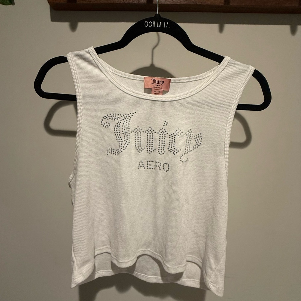 Juicy Couture White Rhinestone Tank